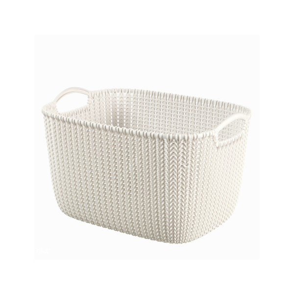 Korpa Knit, bijela, pravougaona - Image 1