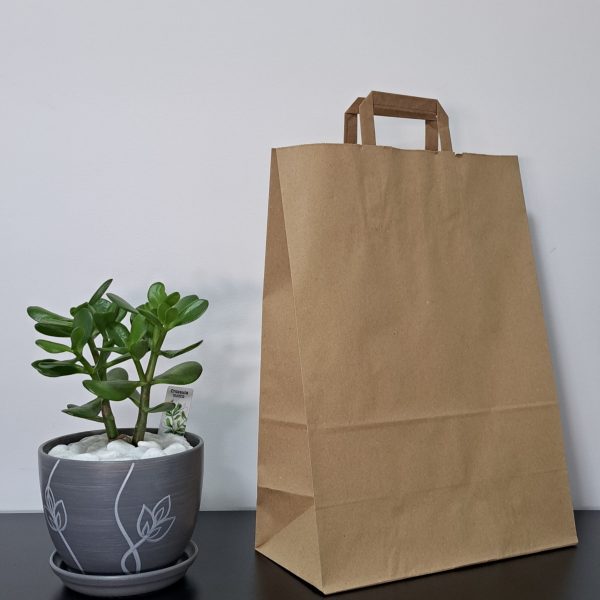 R6470 - Kesa sa unutrašnjom ručkom, reciklirani papir (32 + 16 × 44 cm)