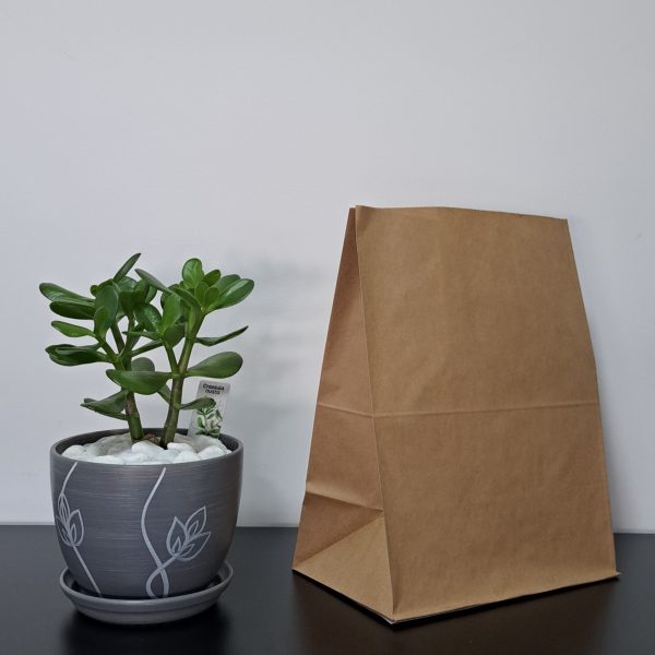 R6489 - Kesa bez ručke, braon (26 + 17 × 35 cm)