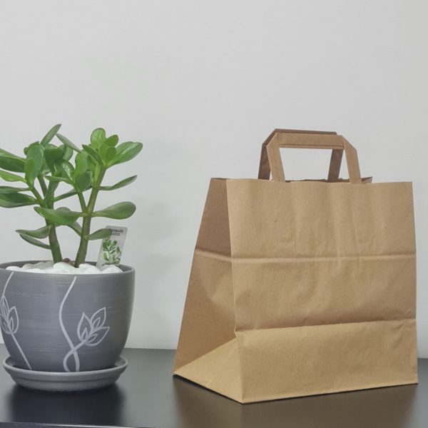 R6464 - Kesa sa unutrašnjom ručkom, braon (26 + 17 × 25 cm)