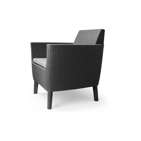 Salemo balcony set baštenska garnitura, siva( 2 fotelje i sto) - Image 2