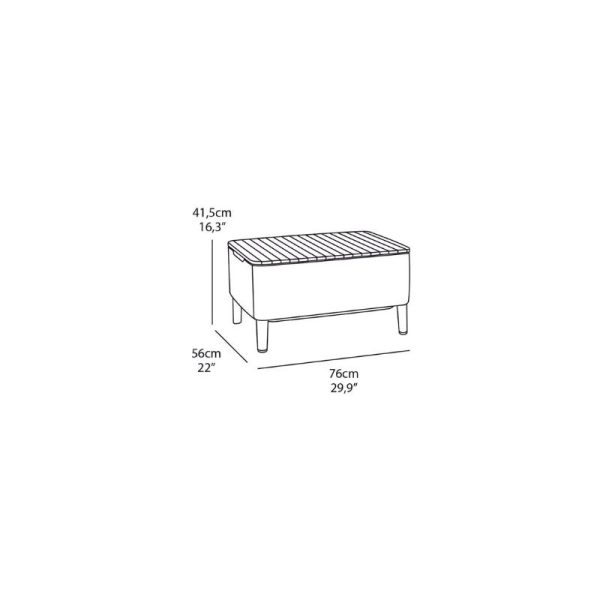 Salemo balcony set baštenska garnitura, siva( 2 fotelje i sto) - Image 8
