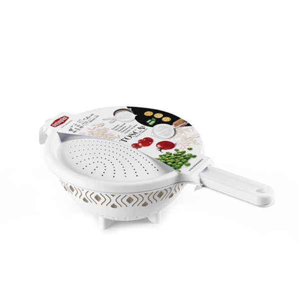 Cjediljka za pirinač - bijelo/siva TOSCA