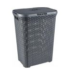 Koš za veš 60L - RATAN tamno siva