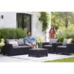 California baštenska garnitura braon trosjed, 2 fotelje i sto - Image 8