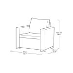 California baštenska garnitura braon trosjed, 2 fotelje i sto - Image 9