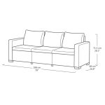 California baštenska garnitura braon trosjed, 2 fotelje i sto - Image 10