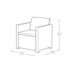 Monaco set baštenska garnitura sa box stolom, siva - Image 3