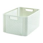 Kutija za odlaganje L ratan, krem