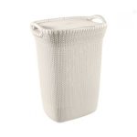 Koš za veš 57L - KNIT, bijela