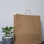 R6480 - Kesa sa upredenom ručkom, braon (45 + 17 × 48 cm)