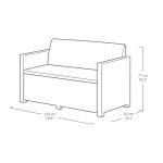 Monaco set baštenska garnitura sa box stolom, siva - Image 5