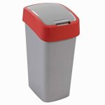 Flip Bin 50L - crvena/srebrna kanta za otpatke