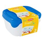 Kutija za hranu,set 3x0,8l modra