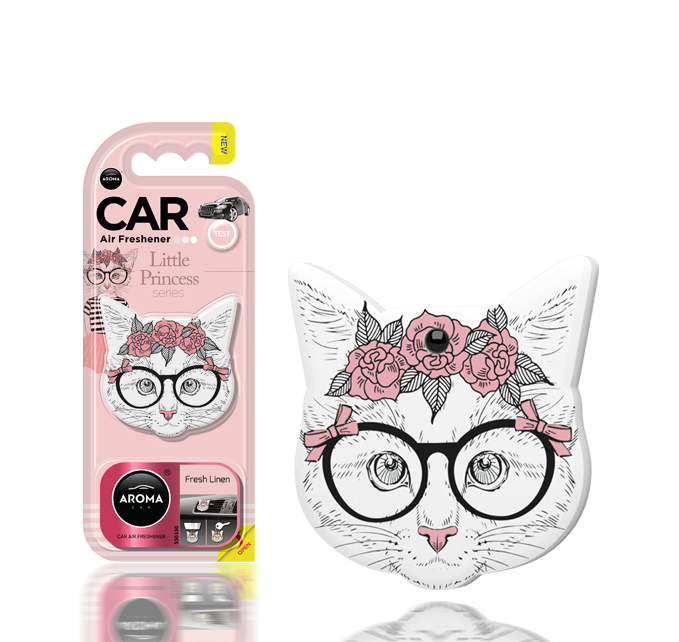 FRESH LINEN – ART CATS – PRINCESS POLIMER – aroma car