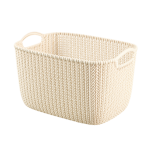 Korpa Knit, bijela, pravougaona